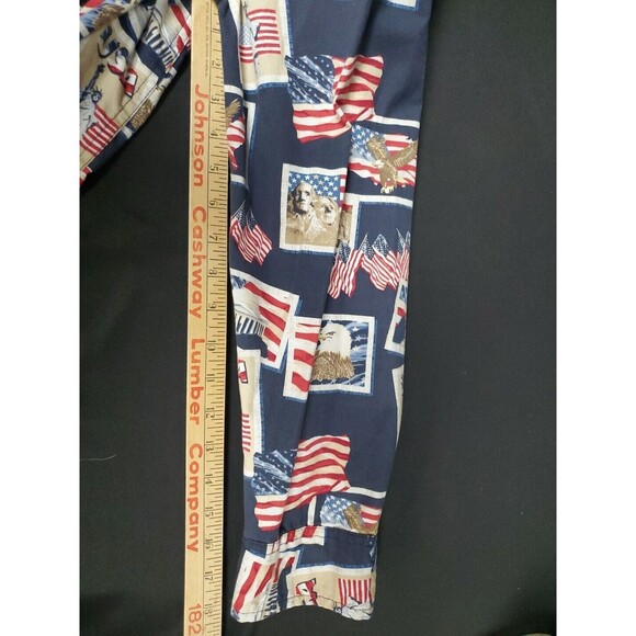 Cotton‎ Traders Sport Mens XXL Long Sleeve Button Up Shirt Flags President Vntg - Picture 6 of 6
